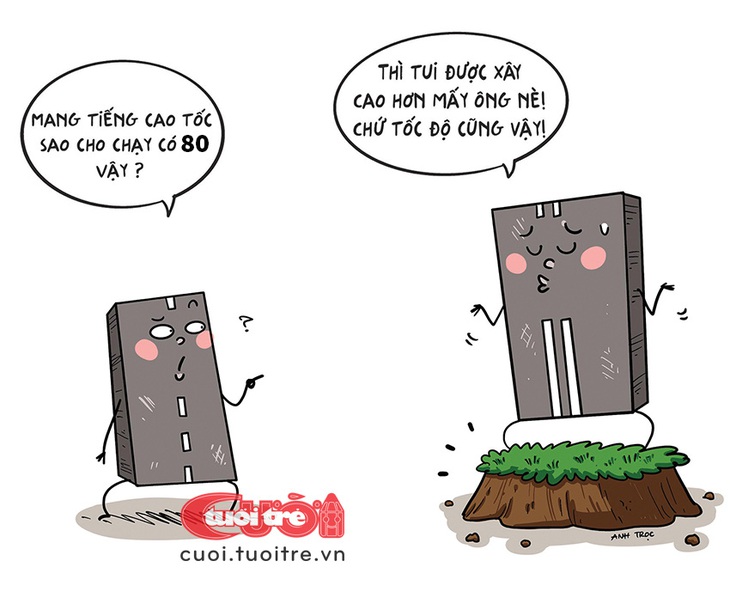 Định nghĩa bình dân về cao tốc - Tranh: Anh Trọc Comics