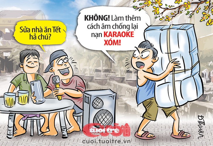 Trang bị đến tận răng để đón Tết - Tranh: Đức Thuận