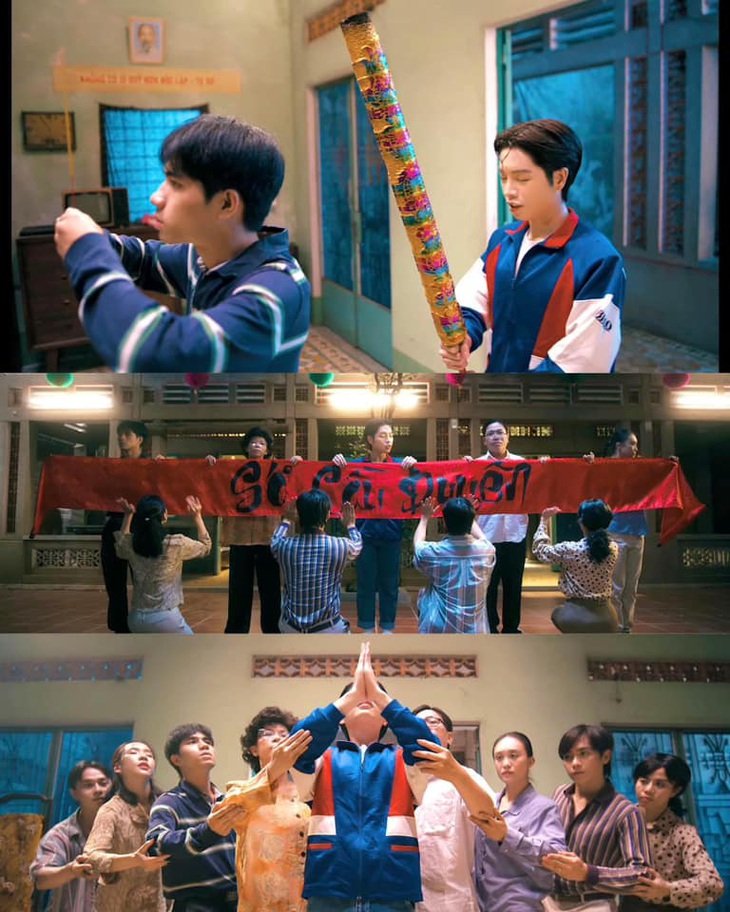 Ngoài ra, Đức Phúc còn gây thích thú với hình ảnh thắp nhang “siêu to khổng lồ