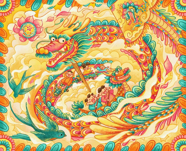 Tác phẩm "Long Long du xuân" - Tác giả Bùi Thanh Phong.