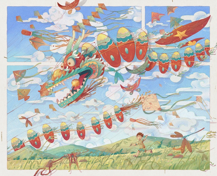 Tác phẩm "Giấc mơ trên trời" - Tác giả Nguyễn Ngọc Thành.