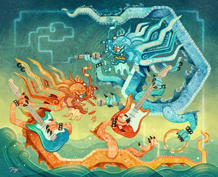 Tác phẩm "Long Ca hay cong la" - Tác giả Nguyễn Quang Huy.