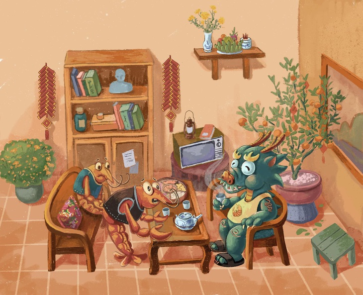 Tác phẩm "Rồng đến nhà Tôm" - Tác giả Hồng Nhi.