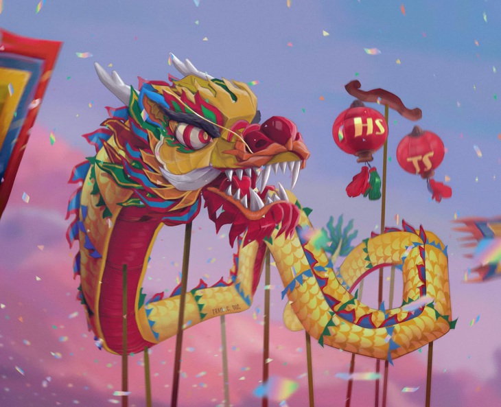 Tác phẩm "Rồng lễ hội" - Tác giả Đức Trần.