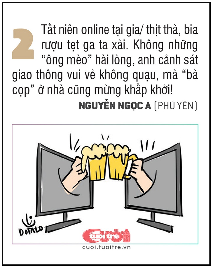 Tất niên online tại gia/ thịt thà, bia rượu tẹt ga ta xài.