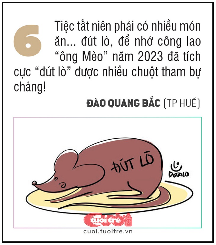 Tiệc tất niên phải có nhiều món ăn... đút lò, để nhớ công lao “ông Mèo” năm 2023