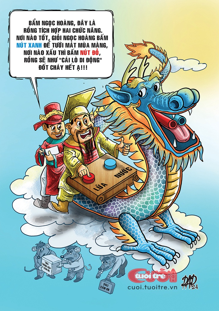 Rồng Giáp Thìn đa chức năng, Ngọc Hoàng thích mê - Tranh: DAD