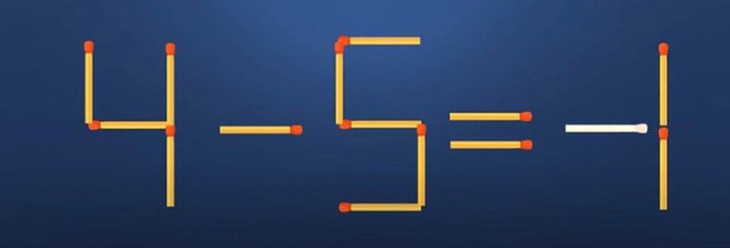 Thử tài IQ: Di chuyển một que diêm để 4-5=7 thành phép tính đúng- Ảnh 2.
