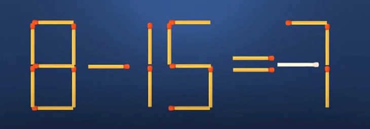 Thử tài IQ: Di chuyển một que diêm để 8-16=7 thành phép tính đúng- Ảnh 2.
