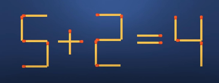 Thử tài IQ: Di chuyển một que diêm để 3+4=1 thành phép tính đúng- Ảnh 3.