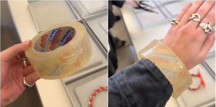 Cận cảnh chiếc vòng tay giá hơn 80 triệu đồng đến từ Balenciaga. (Ảnh: Yahoo)