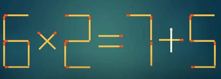 Thử tài IQ: Di chuyển một que diêm để 8x2=7-5 thành phép tính đúng- Ảnh 2.