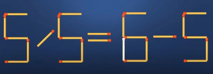 Thử tài IQ: Di chuyển một que diêm để 5x5=5-5 thành phép tính đúng- Ảnh 2.