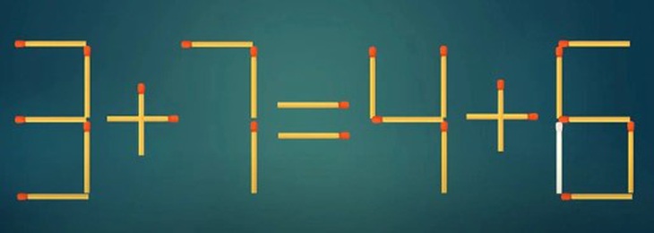 Thử tài IQ: Di chuyển một que diêm để 9+7=4+5 thành phép tính đúng- Ảnh 2.