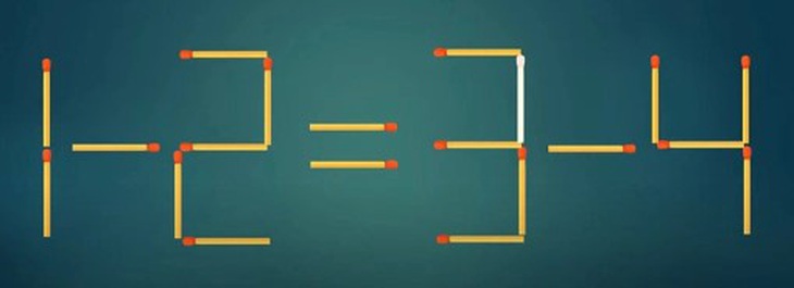 Thử tài IQ: Di chuyển một que diêm để 1-2=5-4 thành phép tính đúng- Ảnh 2.