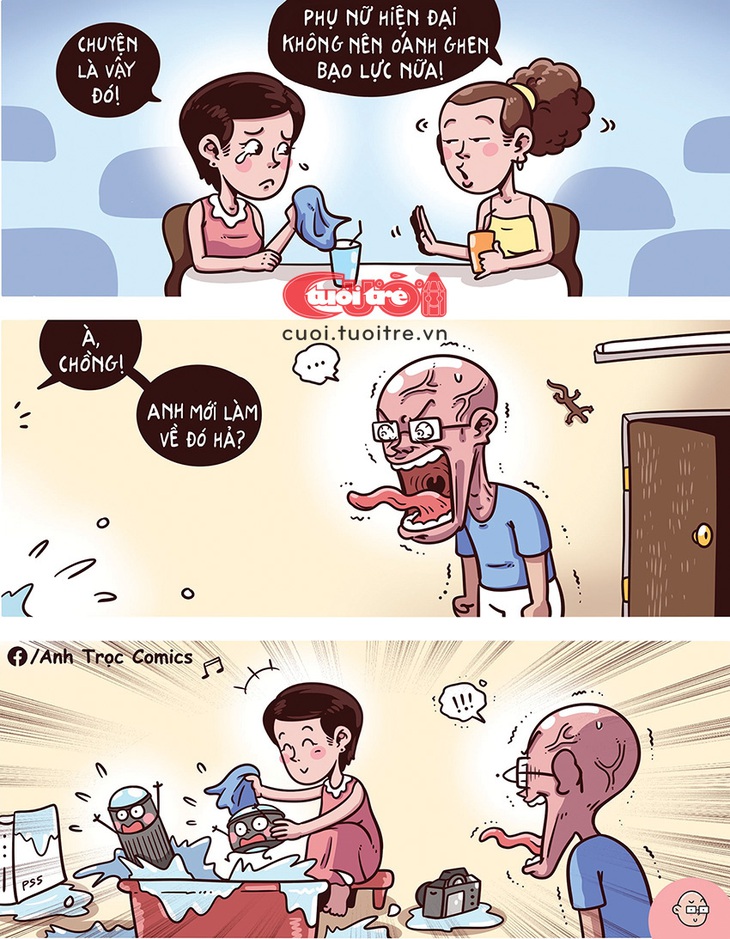 Một vụ đánh ghen kinh hoàng - Tranh: Anh Trọc Comics 