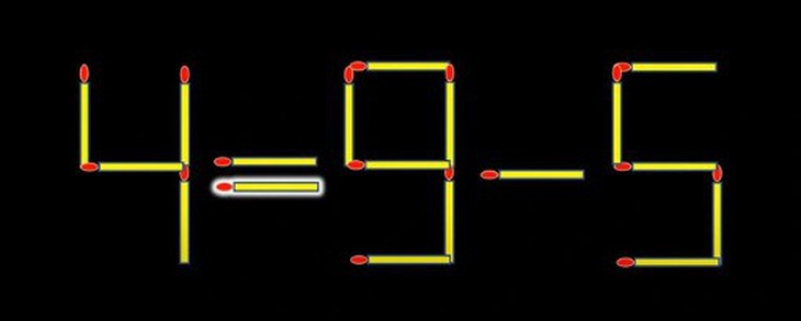 Thử tài IQ: Di chuyển một que diêm để 4-9=5 thành phép tính đúng- Ảnh 2.