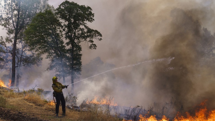 Cháy rừng ở California, tháng 7-2023. Ảnh: Michaela Vatcheva/Bloomberg via Getty Images