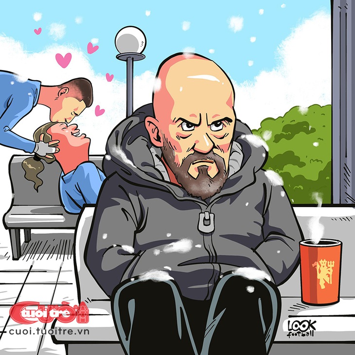 Phil Foden và Haaland cho HLV MU Erik Ten Hag ăn "cẩu lương" - Tranh: LOOK 