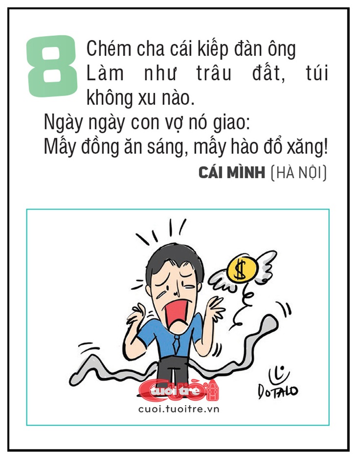 Chém cha cái kiếp đàn ông, làm như trâu đất, túi không xu nào... 