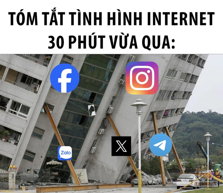 Zalo, X (Twitter) và Telegram "gánh còng lưng" hai anh chị Facebook và Instagram. 