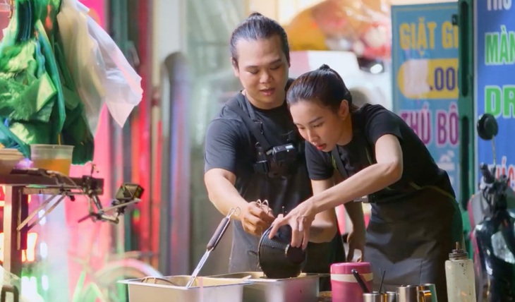 Thùy Tiên tham gia thử sức ở nhiều công việc khác nhau