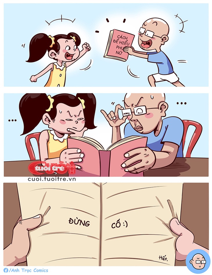 Bí kíp nhìn thấu tâm can phụ nữ - Tranh: Anh Trọc Comics 