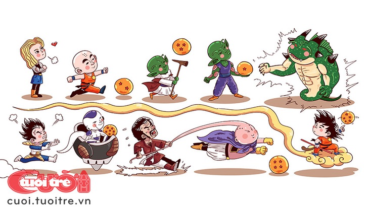 Tóm tắt vũ trụ Dragon Ball bằng tranh Đám cưới chuột - Tranh: Anh Trọc Comics 