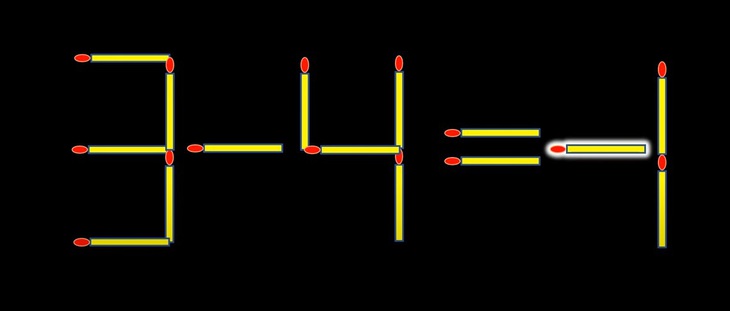 Thử tài IQ: Di chuyển một que diêm để 3-4=7 thành phép tính đúng- Ảnh 2.