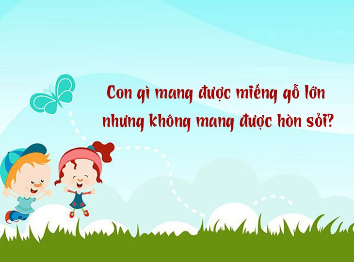 Câu đố hack não: Con gì mang được miếng gỗ lớn nhưng không mang được hòn sỏi?- Ảnh 1.