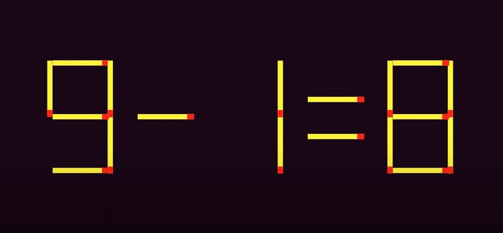 Thử tài IQ: Di chuyển hai que diêm để 9x1=6 thành phép tính đúng- Ảnh 2.