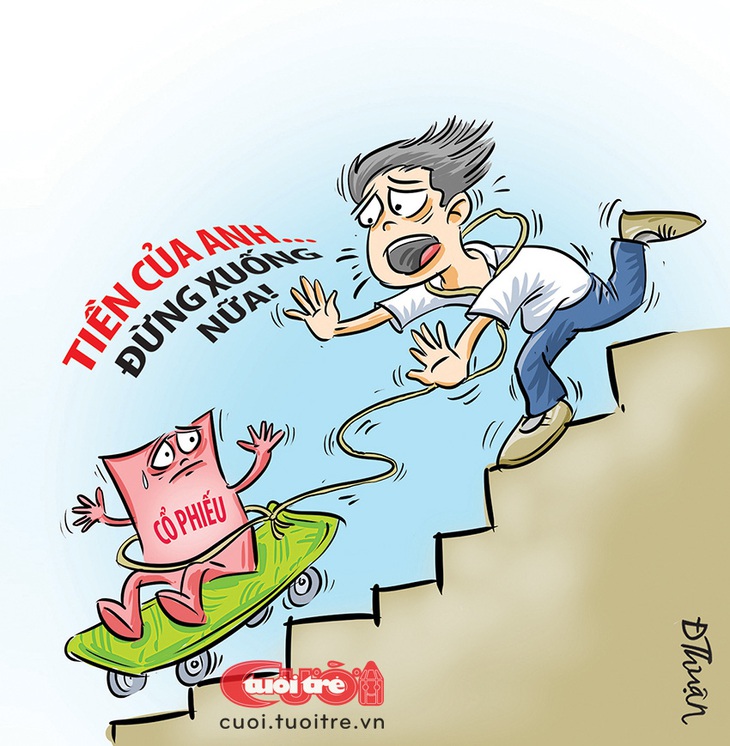 Tiền đầu tư lao dốc không phanh - Tranh: Đức Thuận 