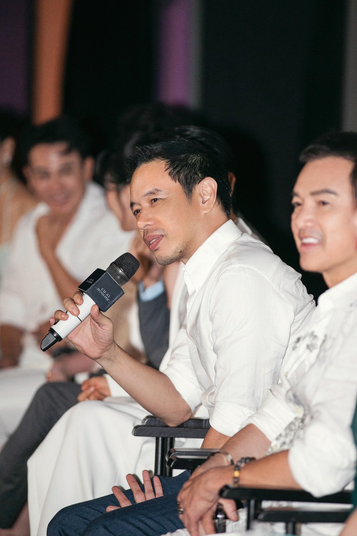 Thái Hòa tại buổi ra mắt phim vào chiều 17-4.