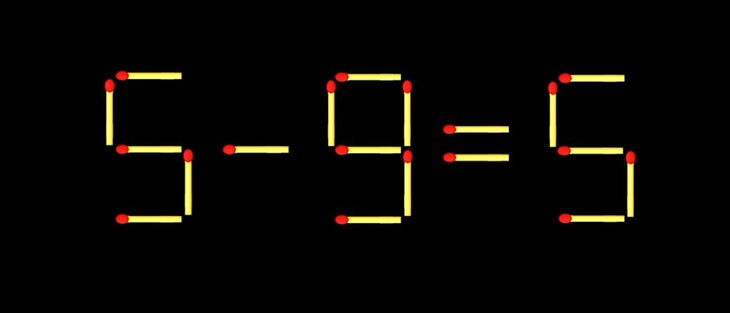 Thử tài IQ: Di chuyển một que diêm để 5-9=5 thành phép tính đúng- Ảnh 1.