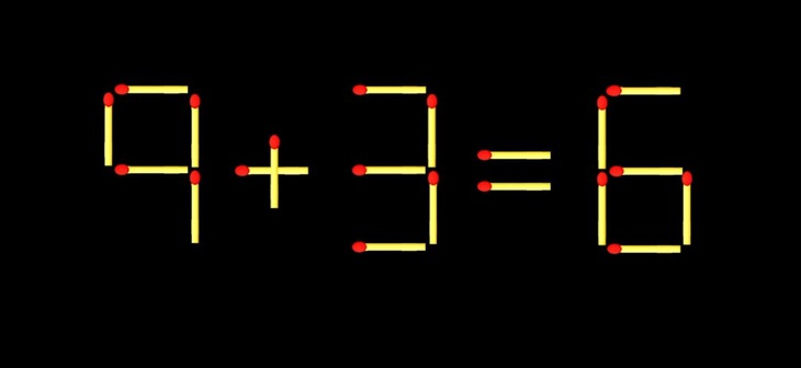 Thử tài IQ: Di chuyển một que diêm để 4+9=1 thành phép tính đúng- Ảnh 3.