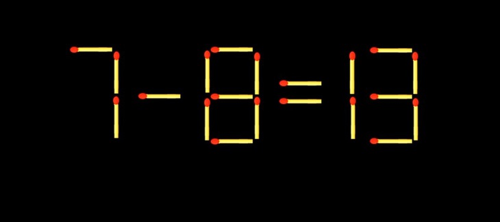 Thử tài IQ: Di chuyển một que diêm để 1-5=4 thành phép tính đúng- Ảnh 5.