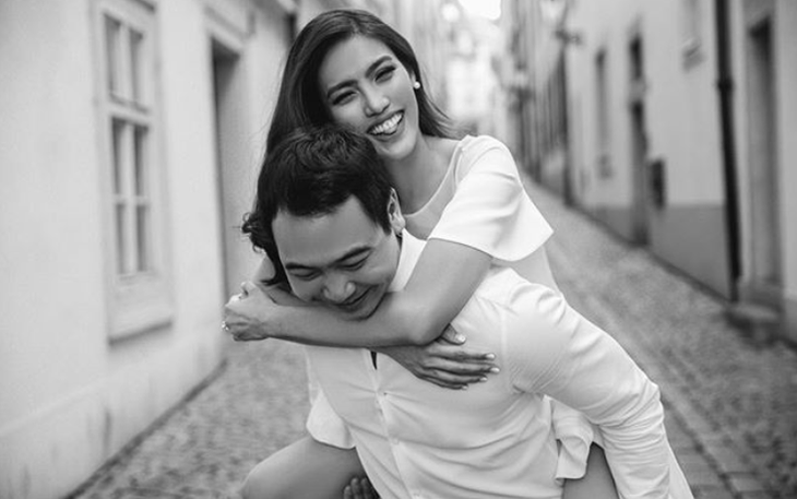 Lan Khuê và ông xã từng có cách tạo dáng tương tự trong bộ ảnh cưới tại Pháp