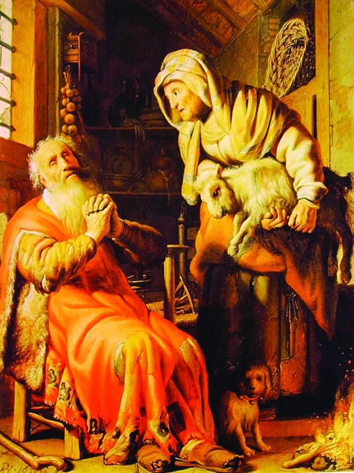 Tobia, Anna và chú dê con - 1626 - tranh của Rembrandt van Rijin ở Bảo tàng Rijksmuseum Amsterdam