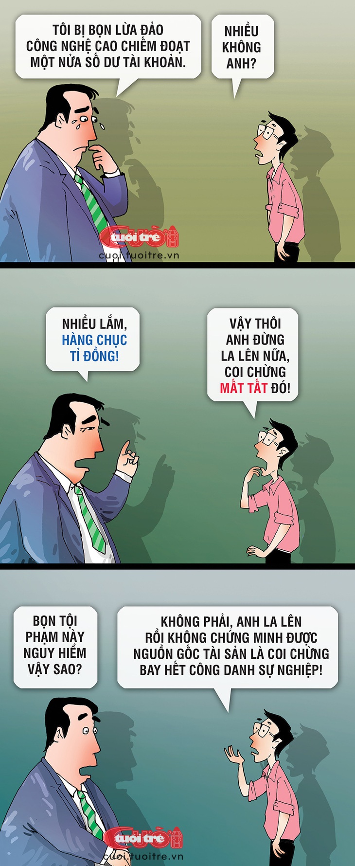 Quan mất trộm: Nỗi đau nhân hai - Tranh: Phong 