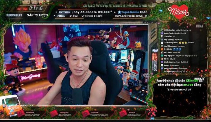 Nam streamer quay trở lại livestream vào tối 3-4.