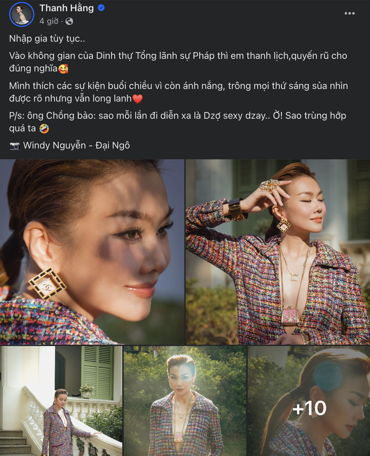 Thanh Hằng chia sẻ cảm xúc của chồng khi cô diện hở bạo trong sự kiện thời trang