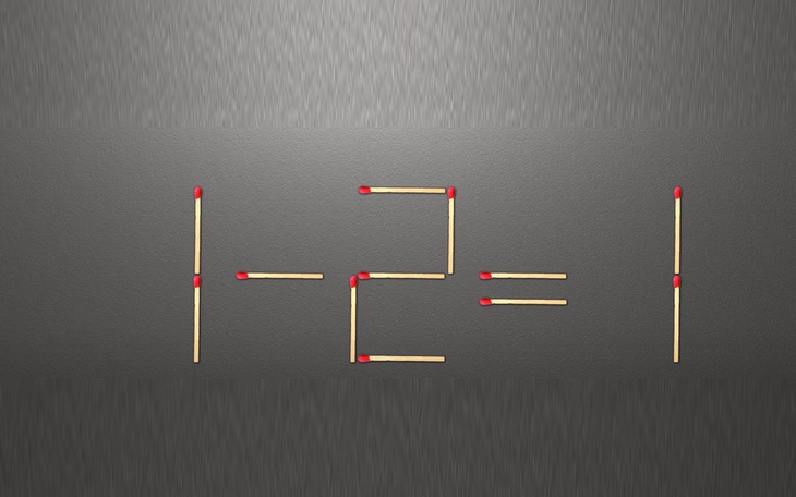 Thử tài IQ: Di chuyển một que diêm để 1-2=1 thành phép tính đúng