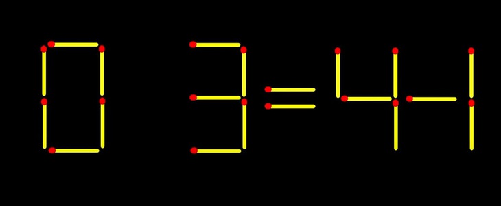 Thử tài IQ: Di chuyển một que diêm để 0-3=41 thành phép tính đúng- Ảnh 2.