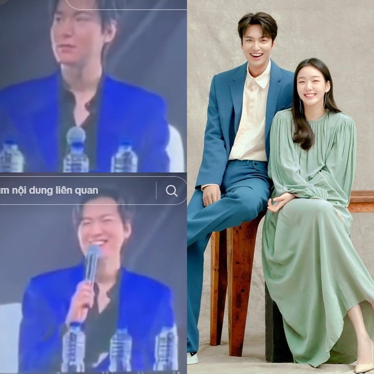 Lee Min Ho cười híp mắt khi khán giả nhắc đến Kim Go Eun