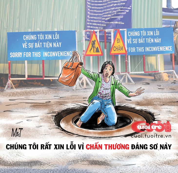Chúng tôi rất xin lỗi... - Tranh biếm họa của Đỗ Minh Tuấn 