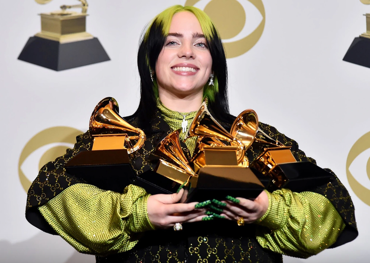 Billie Eilish tại lễ trao giải Grammy lần thứ 62.