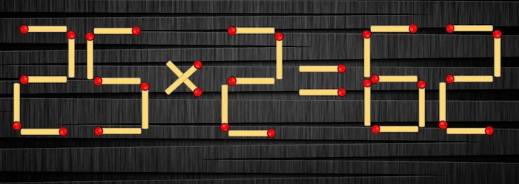Thử tài IQ: Di chuyển một que diêm để 25x2=62 thành phép tính đúng- Ảnh 1.