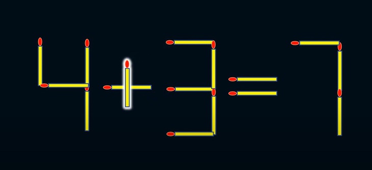 Thử tài IQ: Di chuyển hai que diêm để 77-77=77 thành phép tính đúng- Ảnh 6.
