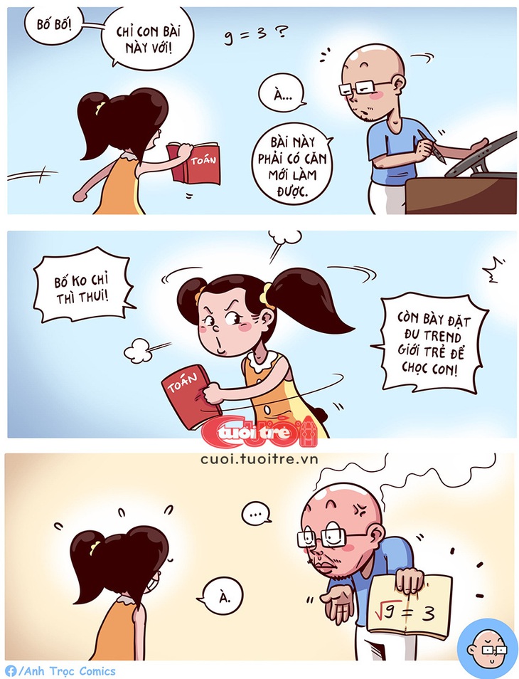 Bài toán hệ tâm linh, có căn mới giải được - Tranh: Anh Trọc Comics 