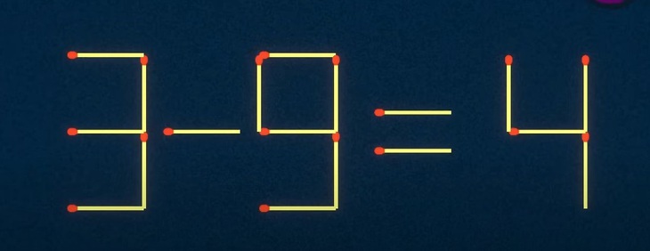 Thử tài IQ: Di chuyển một que diêm để 9+7=4 thành phép tính đúng- Ảnh 5.